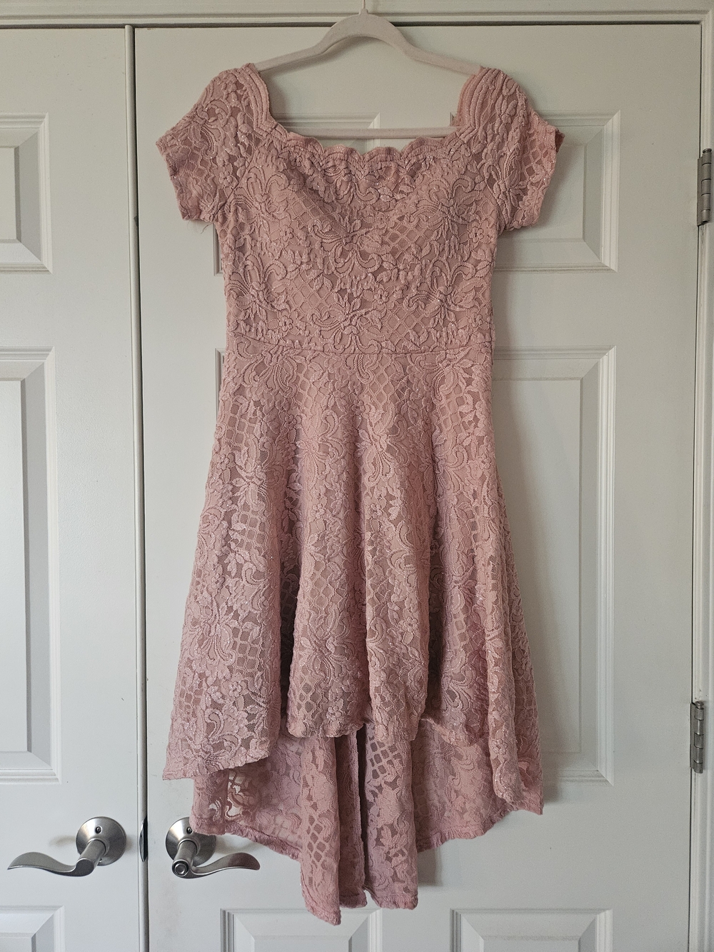 City Studio Light Dusty Rose Lace Dress